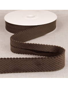 Wide-wale corduroy bias - Chocolate