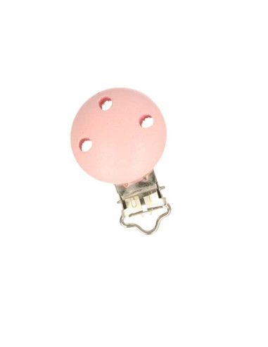 Wooden pacifier clip - Pink