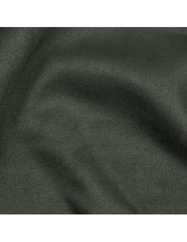 Dark khaki stretch suede fabric