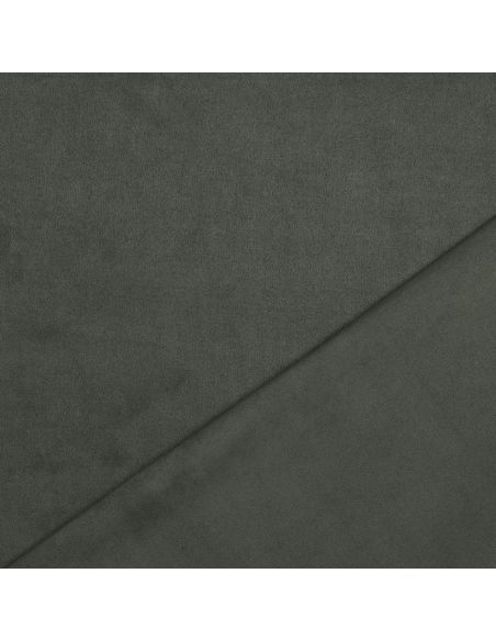 Dark khaki stretch suede fabric