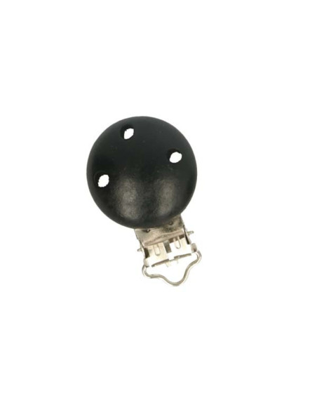 Wooden pacifier clip - Black