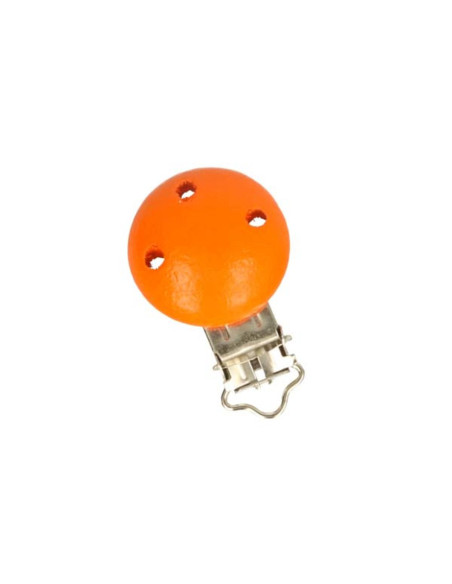 Wooden pacifier clip - Orange