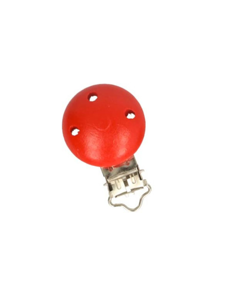 Wooden pacifier clip - Red