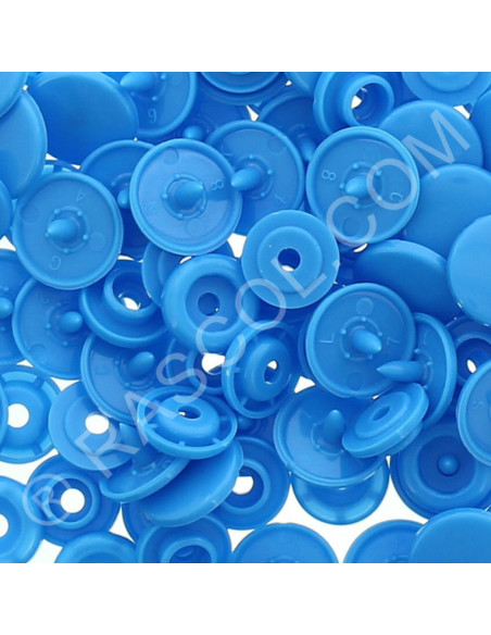 Pack of 25 KAM round resin snaps - Royal blue