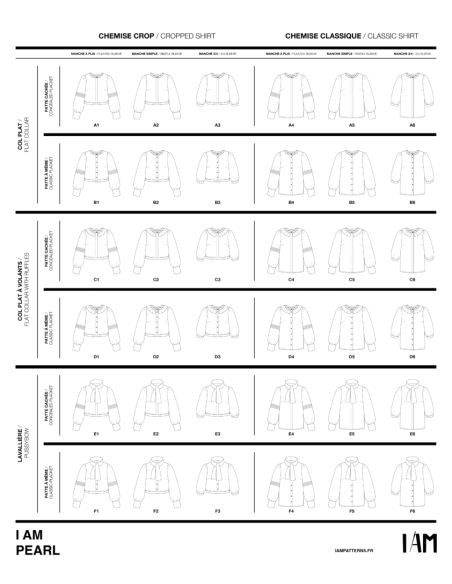 Pearl blouse and top pattern - I am patterns