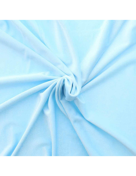Stretch velvet fabric - Baby blue