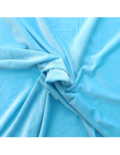 Stretch velvet fabric - Aqua blue