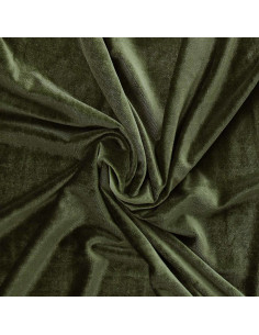Stretch velvet fabric - Khaki