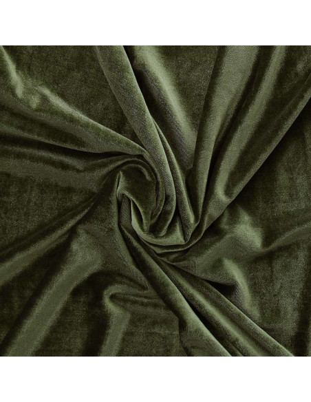 Stretch velvet fabric - Khaki