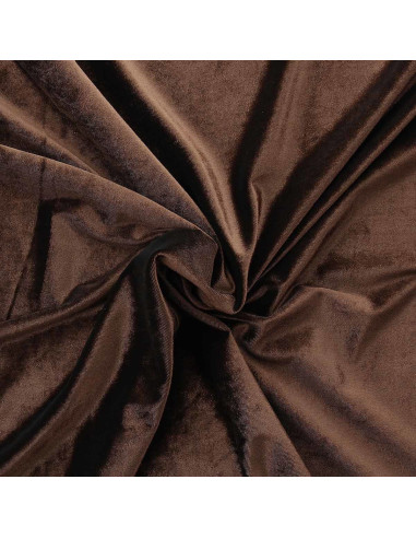 Stretch velvet fabric - Brown