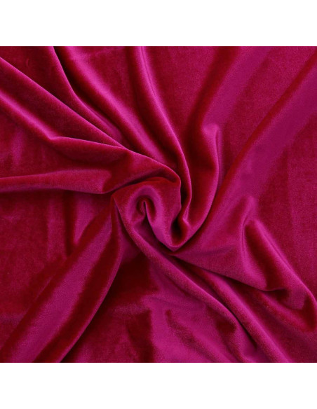 Stretch velvet fabric - Fuchsia