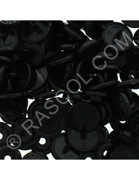 Pack of 25 round KAM resin snaps - Black