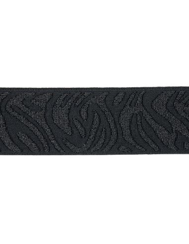 Elastic zebra - Black and black lurex