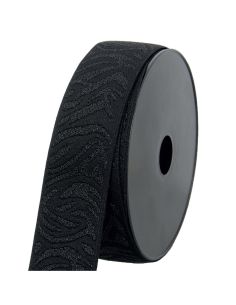 Elastic zebra - Black and black lurex