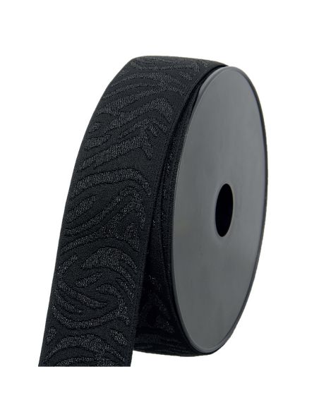 Elastic zebra - Black and black lurex