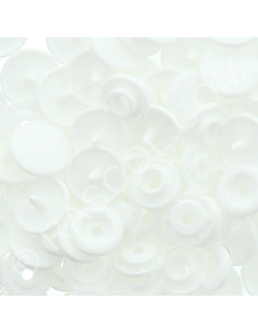 Pack of 25 round KAM resin snaps - White