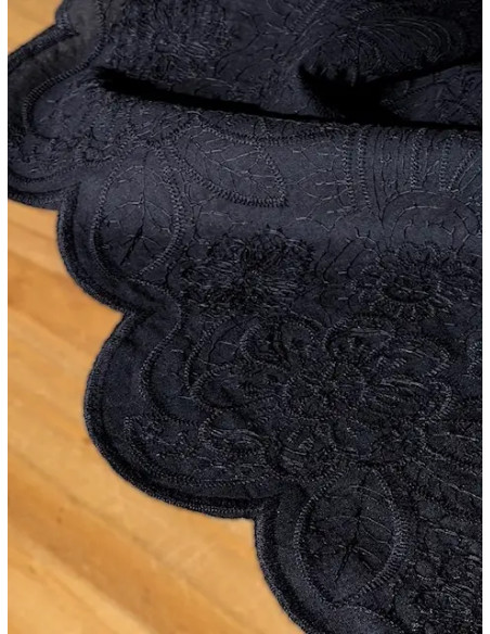 Black Luna English embroidery fabric - My Dress Made