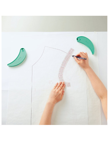 Set of 3 Clover curved rulers