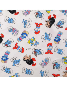Smurf Jersey Fabric - White