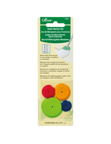 Set of 4 markers for seam allowances