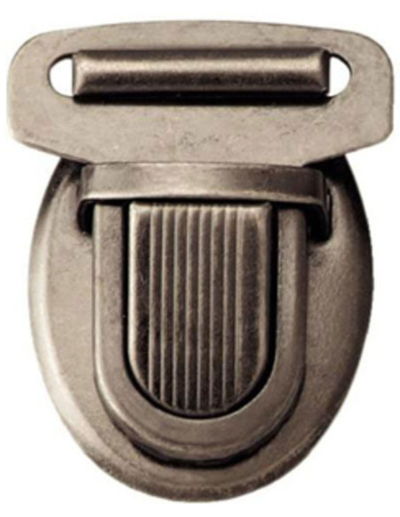 Antique silver satchel clasp