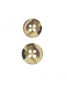 Military 4-hole button - Beige