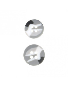 Military 4-hole button - Gray