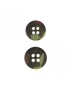 Military 4-hole button - Khaki