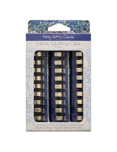 Set of 30 fabric clips - Blue flowers collection