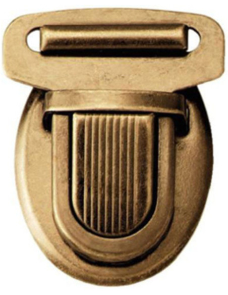 Antique brass satchel closure