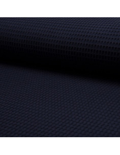 Honeycomb tea towel fabric - Navy blue