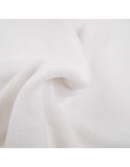 Fleece fabric - White