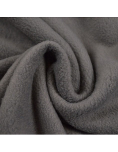 Light anthracite gray fleece fabric