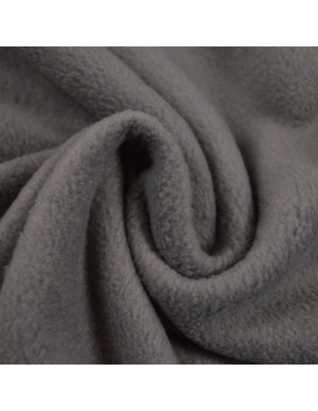 Light anthracite gray fleece fabric