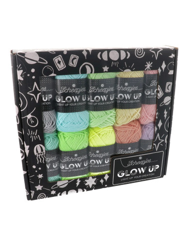 Scheepjes Glow Up Phosphorescent Yarn Set of 10
