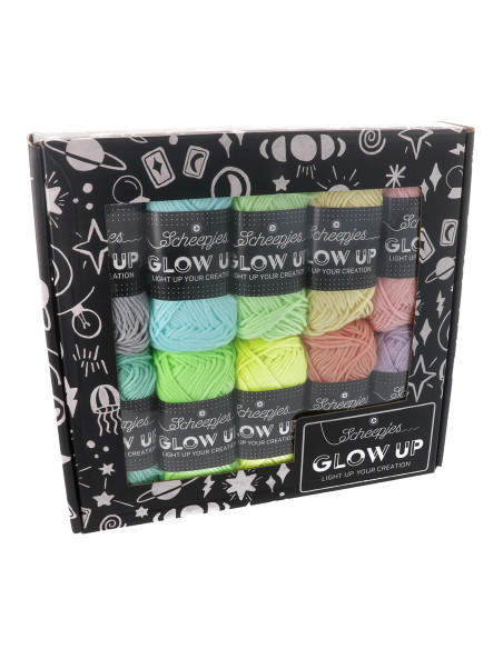 Scheepjes Glow Up Phosphorescent Yarn Set of 10