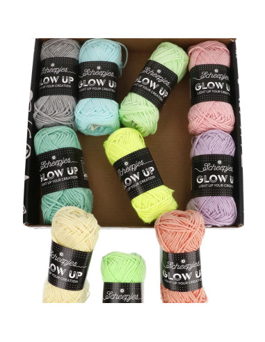 Scheepjes Glow Up Phosphorescent Yarn Set of 10