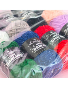 Pack of 8 balls of Scheepjes Little Darling Sparkle 2
