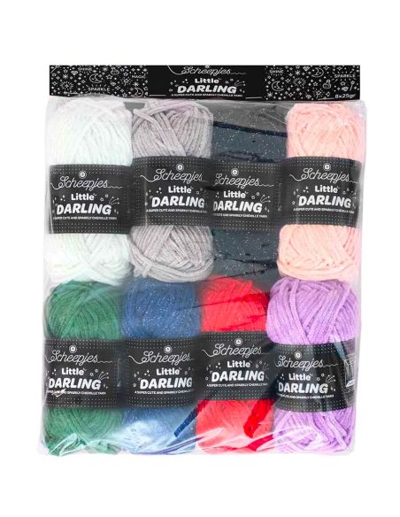 Pack of 8 balls of Scheepjes Little Darling Sparkle