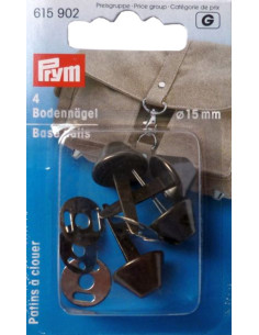 Set of 4 feet for bags 15 mm - Antique silver