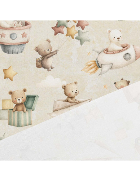 Premium cotton fabric - Flying teddy bear