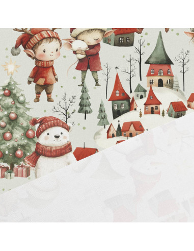 Premium cotton fabric - Christmas Elves