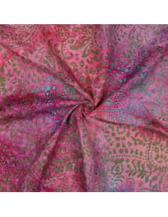 Kaona Batik Viscose Fabric - Pink