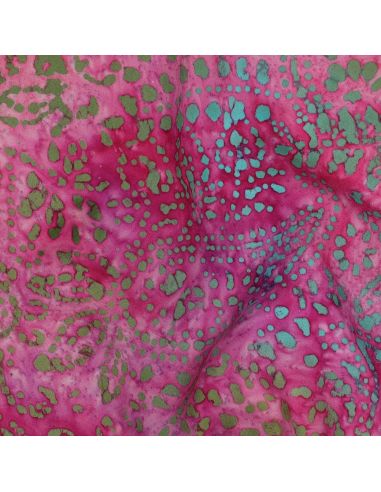 Kaona Batik Viscose Fabric - Pink