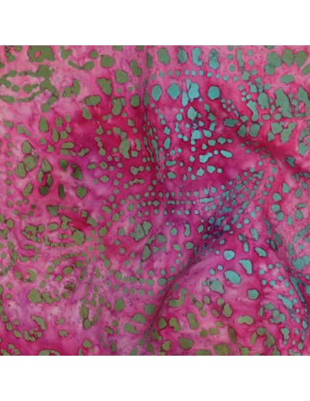 Kaona Batik Viscose Fabric - Pink