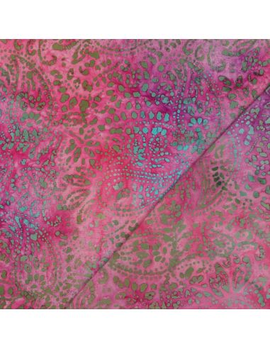 Kaona Batik Viscose Fabric - Pink
