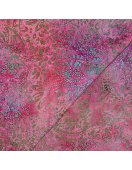 Kaona Batik Viscose Fabric - Pink