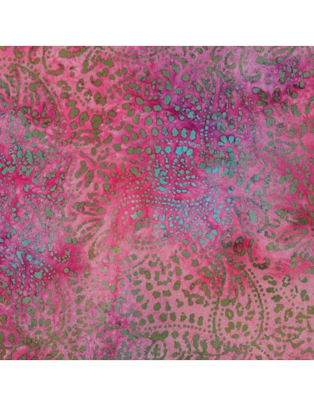 Kaona Batik Viscose Fabric - Pink