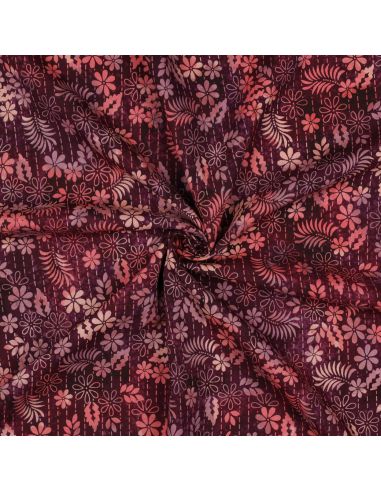 Thea Batik Viscose Fabric - Cherry