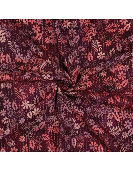Thea Batik Viscose Fabric - Cherry